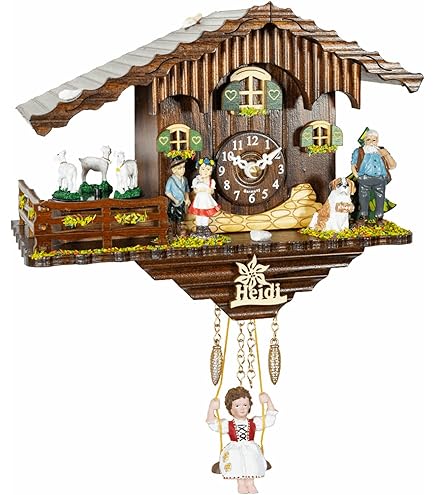 Pendulette en miniature de la Forêt Noire maison suisse TU 62 S neuf