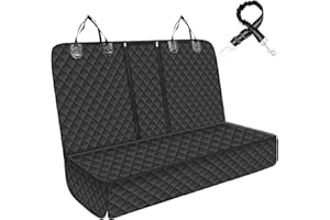 GARELF Dog Car Seat Cover for Back Seat,Scratchproof Nonslip Back Car Seat Cover for Dogs with 1 Elastic Dog Seat Belt,Waterproof Universal Pet Car Seat Protector Fits Cars,Trucks,SUVs