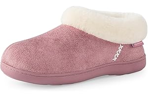 EverFoams Damen Hausschuhe Winter Rutschfest Warme Pantoffeln Plüsch mit Memory-Schaum