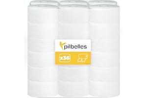 PILBELLES Papier Toilette Mini Jumbo 2 Plis | 36 Rouleaux Papier Toilette Pour Distributeur