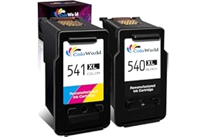 540 541 XL Druckerpatronen,ColoWorld PG-540XL CL-541XL Multipack Patronen für Canon Druckerpatronen 540 541 mit Canon für Pixma MG3650S TS5150 TS5151 TS5100 MG3600 MG3650 MG4250 Drucker(Scwharz Farbe)