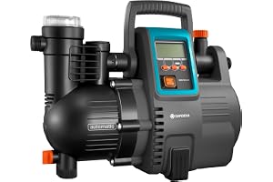 Gardena Comfort pumpautomat 5000/5E LCD: Pump för hushållsvatten med LCD-skärm, energisparande, kapacitet 5 000 l/h, motor me