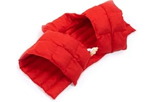 Amilian Cuscino termico per collo con schienale e collo alto per collo, con noccioli di ciliegia, cuscino termico per collo, cuscino per il collo, cuscino termico di colore rosso