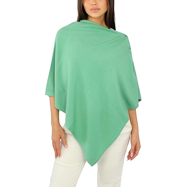 Dalle Piane Cashmere - Poncho van gemengd kasjmier - Made in Italy - Dames, Kleur: Lichtblauw