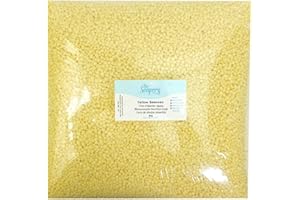 THE SOAPERY Granulés de cire d'abeille jaune 5 kg – Qualité cosmétique pour bougies, vernis, savons, baumes à lèvres, lotions et crèmes