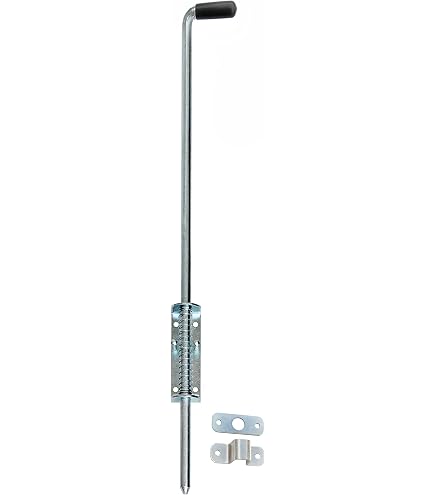 Verrou à Ressort 400/12 Mm - Loquet De Porte, Pêne Dormant Zingué - Marque KeyMet - Neuf Emballé
