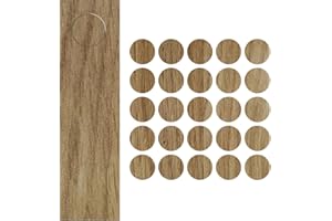 DecoMeister Tapones Adhesivos para Muebles Madera Tapa Embellecedora Autoadhesiva para Agujeros Tapas Cubiertas para Tornillos Pegatinas para Tapar Armario Escritorio Ø 14mm Roble Aceitado 25 Piezas