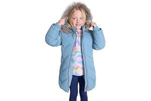 Mountain Warehouse Galaxy Fleece Lined Kids Padded Jacket - Water Resistant Puffer Coat with Faux Fur Hood, Girls & Boys - For Autumn, Winter, Travelling, Hiking
