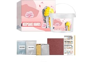 Maodom Moulage Mains et Pieds pour Adultes/Enfants, kit Souvenir Mains bébé, kit Souvenir Souvenir, Anniversaire, Moulage d'empreintes Main , Moulage à la Main pour Couple