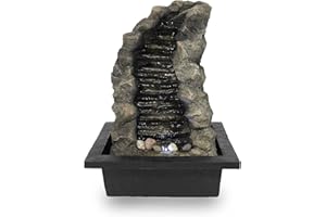 ‎KIOM Tischbrunnen Zimmerbrunnen FoStream sehr groß mit 44 cm LED 10872