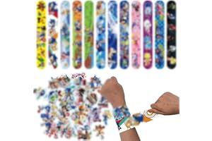 TOMICY Decorare 62 Pezzi Regalo per Feste di Compleanno per Bambini Braccialetti, adesivi, Bomboniera per Feste di Compleanno a Tema per Bambini