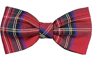 Remo Sartori - Papillon Uomo In Lana Scozzese Rosso, Made In Italy