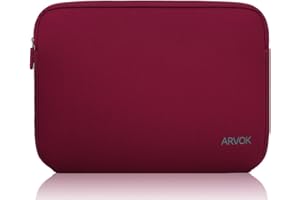 Arvok 17 17,3 cala neoprenowy pokrowiec na laptopa do Chromebooka Ultrabook Netbook Tablet (Vin Red)