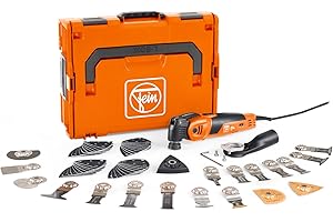 FEIN Multimaster MM 700 Max Top, Unser bestes MultiTool mit 60 Zubehören zum Sägen, Schleifen, Schneiden , 450 W, Anti-Vibrationssystem, Aufnahme StarlockMax, QuickIN Werkzeugwechsel