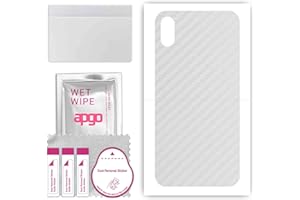 apgo Protecteur Skin, Autocollant, Peau, film en vinyle structuré pour l'arrière au modèle Apple iPhone XS avec motif Carbone Transparent
