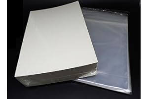 docsmagic.de 100 Current Size Resealable Comic Bags + Backing Boards - Combo Pack 174 x 266 mm