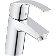 Grohe Bathroom Fixtures, Basin Faucet With Pop-Up Waste And Regular Spout, EUrosmart Collection Single Lever Basin Mixer, 33265002