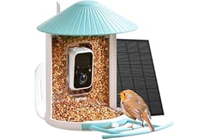 NETVUE by Smart Bird Feeder Camera, Auto-Identify, Notify, Record Bird Video, Collect Permanently, Birdwatching Insight | Bird Feeders Outdoor | Bird Box Camera | Gifts for Mum/Dad/Bird Lovers