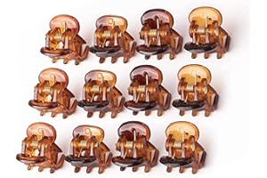 DAQIEPIN 12 mini fermagli per capelli in plastica per ragazze e donne