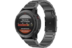 NotoCity Fenix3 / 6X / 5X Plus, metalowy pasek tytanowy, szybkie zwolnienie, regulowany pasek z podwójnym zapięciem kompatybilny do Garmin Fenix SmartWatch 6X/6X Pro /5X/5X Plus/3/3HR