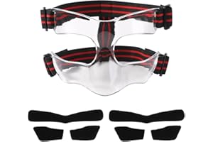 LASUROA Masque pour Nez Cassé, 15 x 9,5 cm Protège Nez Cassé Protège Nez Rouge Noir Masque avec Rembourrage Protecteur Faciale Réglable pour Sport Basket-Ball Football Base-Ball (Demi-Couverture)