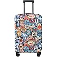 Explore Land Travel Luggage Cover Suitcase Protector Fits 18-32 Inch Luggage (Gyrotropic, L)