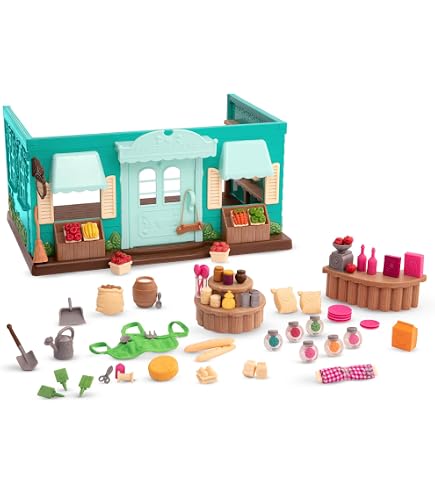 Li’l Woodzeez – Set Guardería Li’l Luvs & Hugs Con 41 Piezas, Incluye 2 Figuras De Animales, Accesorios, Muebles Y Libro De Cuentos – Juego Imaginativo Para Niños +3 Años