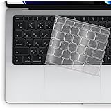 NPUOLS Copritastiera Ultra Sottile Compatibile con MacBook Air 13 M1 2020 A2337 A2179 con Touch ID - EU Layout, Antipolvere L