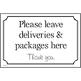 USSP&S Please leave parcels and packages here Sign, Courier, Postman, Delivery Driver Notice Self Adhesive Sticker A4-200x300mm (MISC254)