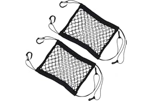 UNILLEA 2 Pièces Filet Moto avec Crochets, Filet Élastique de Rangement pour Moto, Vélo, Scooter, Parfait pour Fixer Casques, Bagages et Accessoires