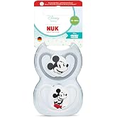 NUK PM Air 2'li Emzik, 18-36 ay, Mickey, Beyaz/Gri