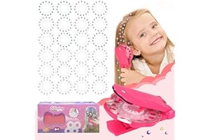 HELOVGE Hair Bedazzler Kit Herramienta de Peinado de Bedazzler Gem Stamper Hair con Grapadora Diamond Sparkle Juego de Grapadora de Pelo(1 Herramienta + 360 Gemas)