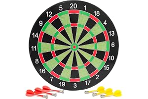 Bershaker Dartscheibe, 17-Zoll-magnetpfeilplatta, Spielzeug-Dartspielset med 6 magnetpfeilen, säkert för fester och husdjur