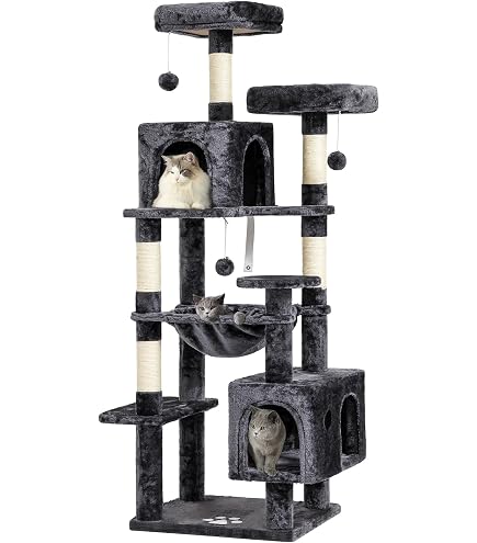 Kratzbau Für Große Katzen 180 C Hoch, Katzenbau It 2 Höhlen, 3 Liegeulden, 2