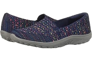 Skechers Damski Reggae Fest-Wiklinowy Dzianina Twin Gore Slip on (Willows) Loafer Flat, granatowy, 36 EU