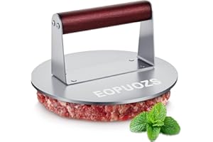 EOPUOZS Gruba Prasa do Burgerów ze Stali Nierdzewnej, Hamburgerów z Uchwytem Odpornym na Ciepło Stalowa Pressa do Grillingu, Do Steaka, Baconu, Patty