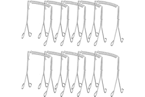 SHACHENH 10 Stück Rouladenklammern aus Edelstahl, Rouladenbinder Wiederverwendbar, Kohlrouladen Klammern Edelstahl Rostfrei, Rouladenringe, Alternative zu Rouladennadeln Rouladenspieße