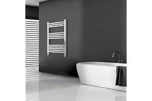 AICA SANITARIOS S.L Aica Sanitarios Cromado Radiador Toallero de Agua, Calentador de baño, Calienta Toallas Rápidamente (770x500 mm)