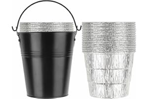 FIRSGRILL 15-Pack Liners & Replacement Traeger HDW152 Drip Grease Bucket for Traeger 20/22/34, Pit Boss, etc Pellets Smoke (Black 15)