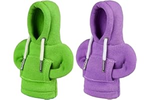 RHZXD 2 Pcs Creative Car Gearstick Hoodie, Universal Auto GearKnob Cover, Funny Car Accessories (Purple & Green)