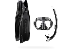 Cressi Pro Star Bag - Set Immersioni, Apnea, Snorkeling, composto da Pinne Pro Star, Maschera Matrix, Snorkel Gamma e comoda Borsa a Rete