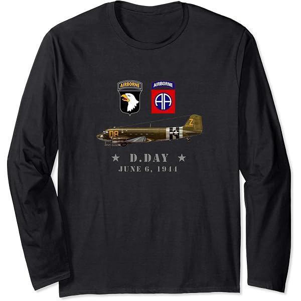 Sweatshirt US Parachutistes 82e 101e Airborne WW2 Jour J - Hommage Aux Troupes Aéroportées Débarquement