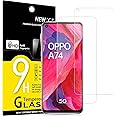 NEW'C Set di 2 pellicole protettive per Oppo A54 5G, Oppo A74 5G, anti graffio, senza bolle d'aria, ultra resistenti (0,33 mm