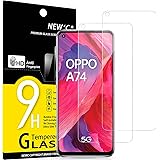 NEW'C Set di 2 pellicole protettive per Oppo A54 5G, Oppo A74 5G, anti graffio, senza bolle d'aria, ultra resistenti (0,33 mm