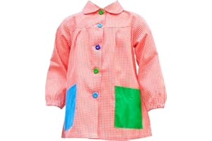 various Bata Escolar Infantil Babi Escolar Niño o Niña para Guarderia y Colegio Cuadrado con Botoens