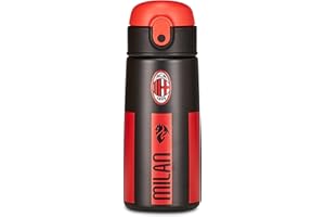 Seven Milan Borraccia Termica, Nero, Mantenimento Temperatura fino a 24h, Borraccia Asilo, Scuola Elementare e Tempo Libero, Bambino, Calcio