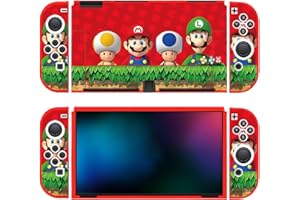 PRYSM GAMING Super Mario Luigi Toad Coque de protection en caoutchouc TPU résistant pour interrupteur OLED et Joy Cons