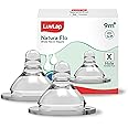 Luv Lap Anti-Colic Natura Flo Teat/Nipple for Wide Neck Bottle, 2pcs, Variable Flow, 9m+