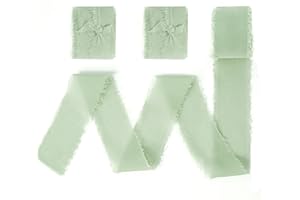 SERENEGLOW Nastro Chiffon Verde Nastro Verde Salvia per Bomboniere Nastro Raso Verde Salvia 3 Rotoli 40 mm X 18 m Nastro per Regali Nastro Raso Verde Nastrino Verde Salvia Verde Nastro per Bomboniere