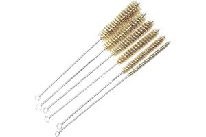Bkemkri 6 PCS Tubo de Latón Cepillo de Limpieza Cepillo Conjunto de Cepillo de Alambre de Limpieza Herramienta de Pulido de Latón Cepillo de Alambre para Tubo Cilindro de Limpieza, 8/10/12/15/20/25 mm